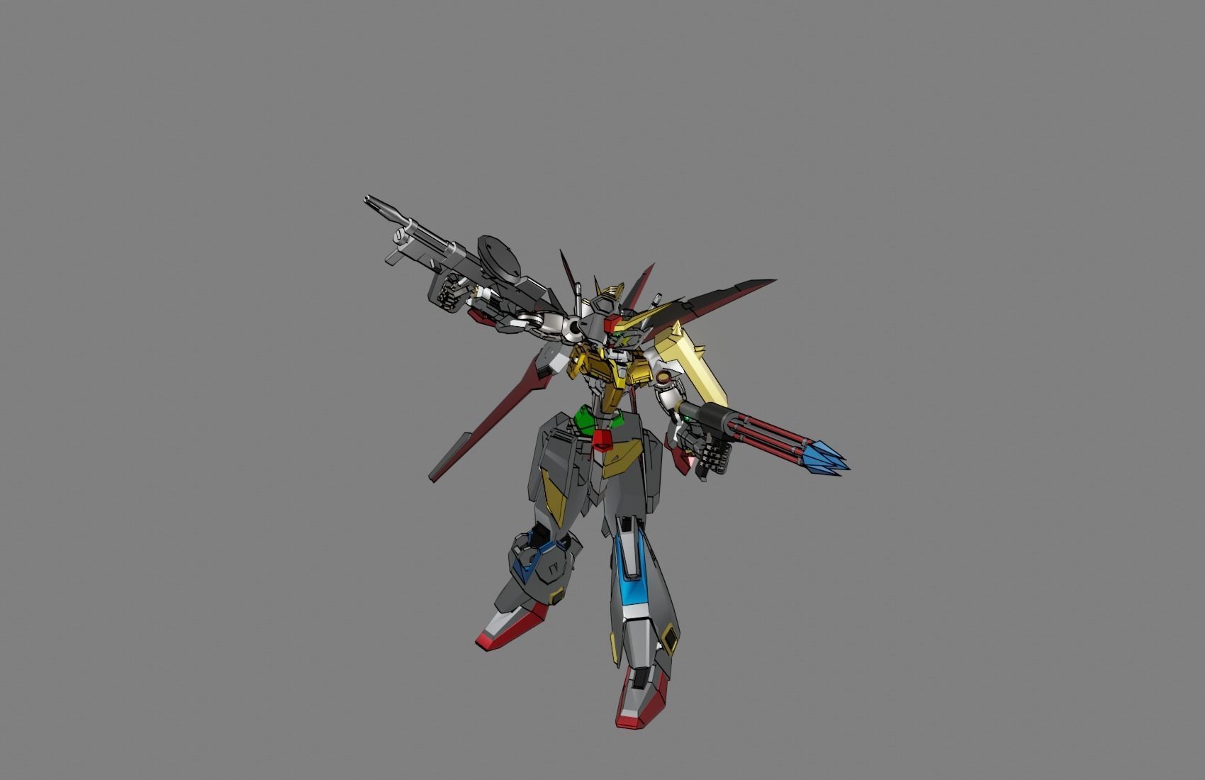Attacker Gundam 5 3D model_10