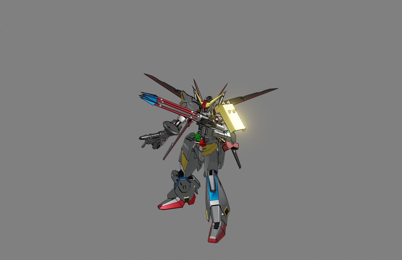 Attacker Gundam 5 3D model_7