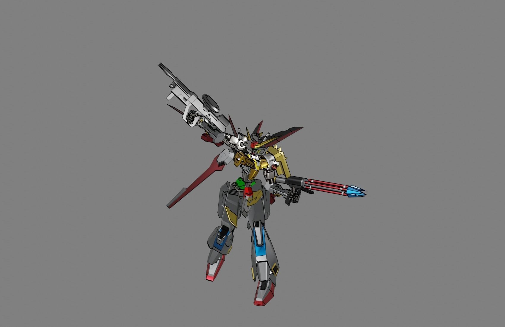 Attacker Gundam 5 3D model_14