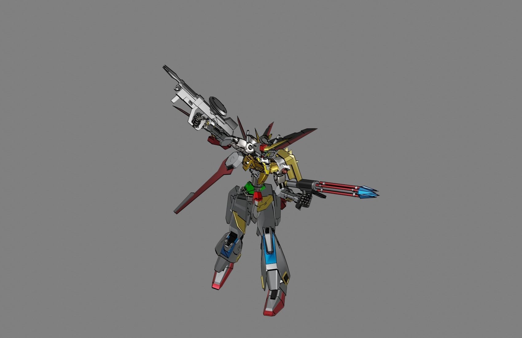 Attacker Gundam 5 3D model_13
