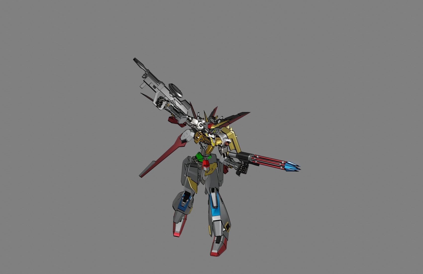 Attacker Gundam 5 3D model_17
