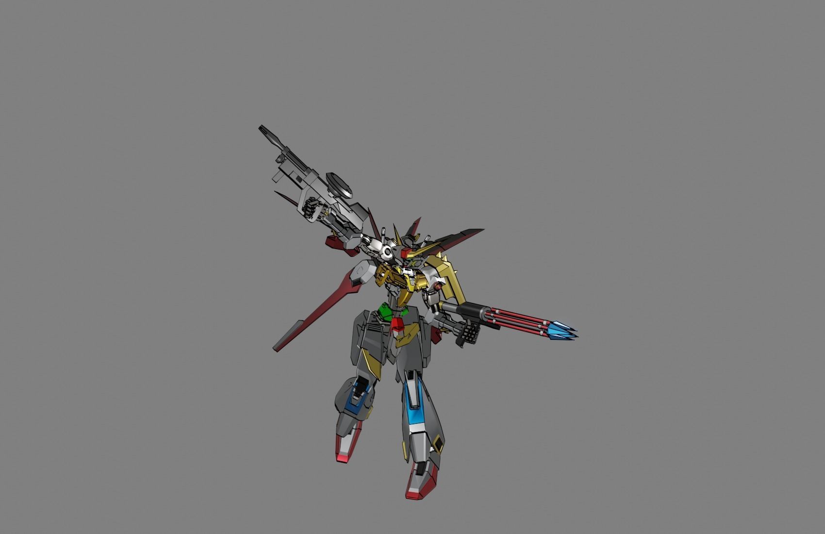 Attacker Gundam 5 3D model_21