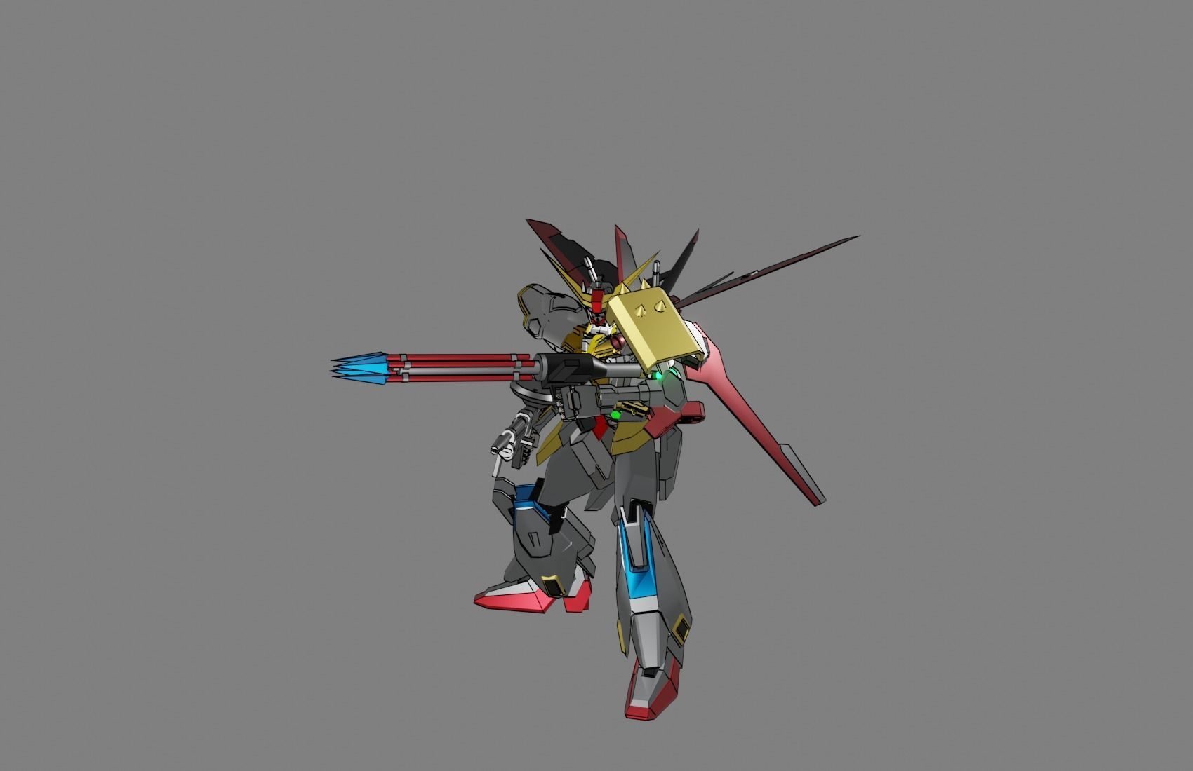 Attacker Gundam 5 3D model_3
