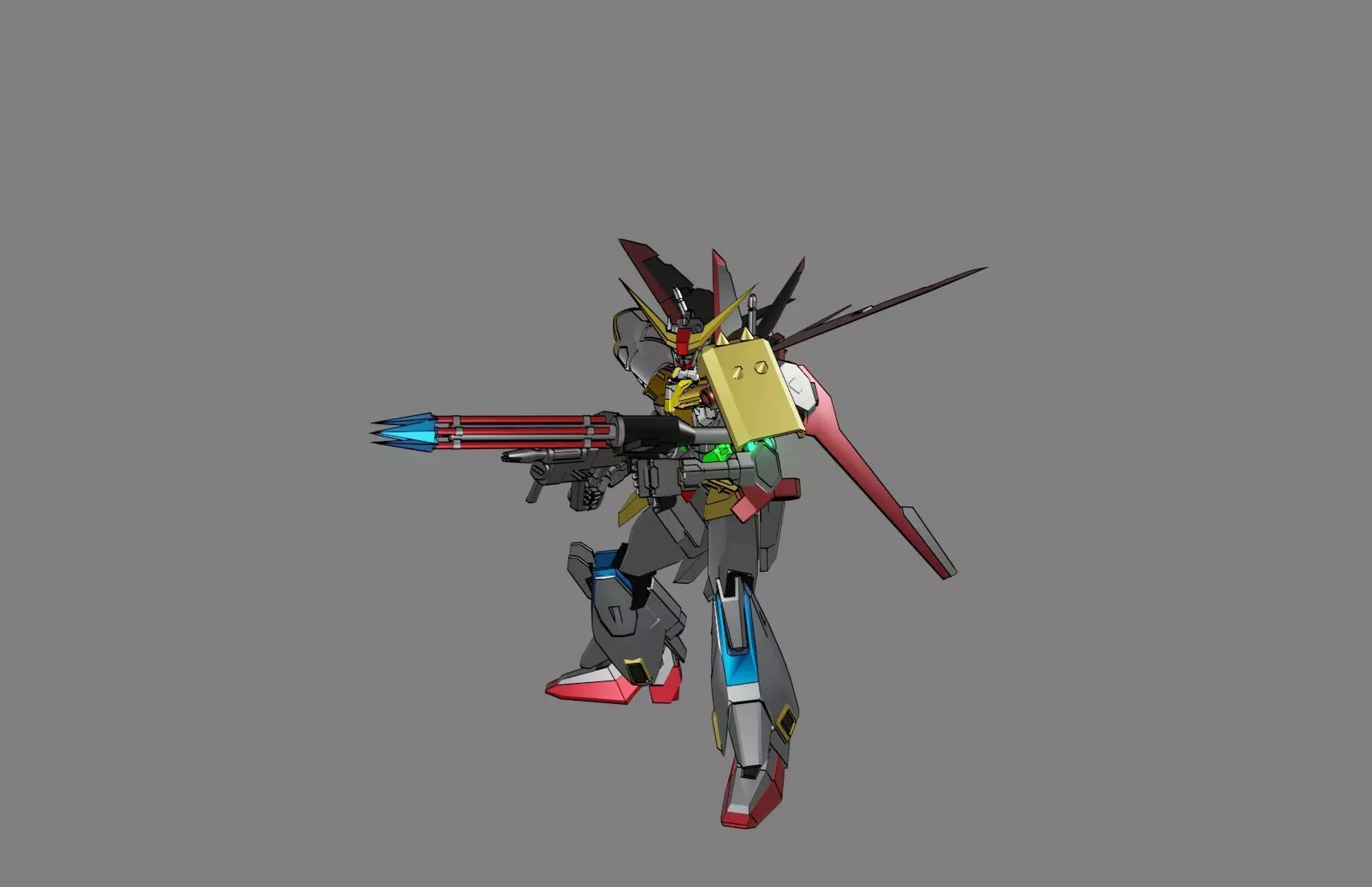 Attacker Gundam 5 3D model_0