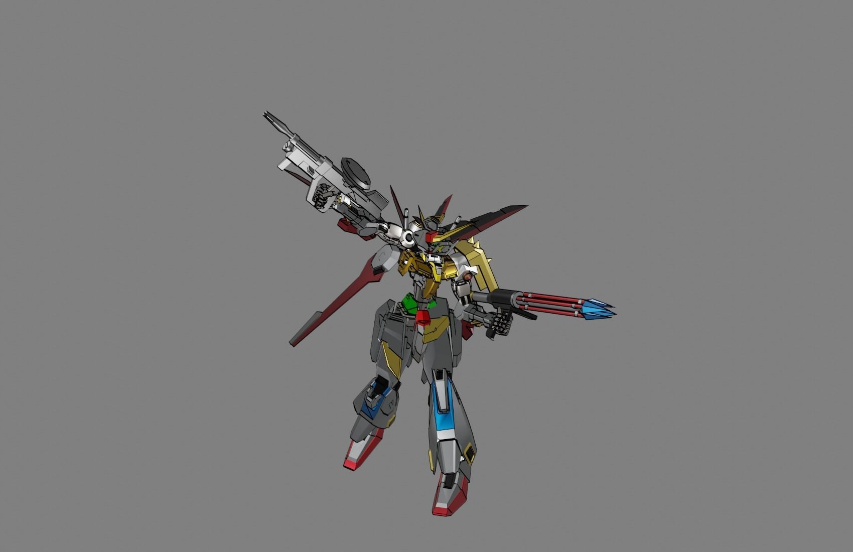 Attacker Gundam 5 3D model_12