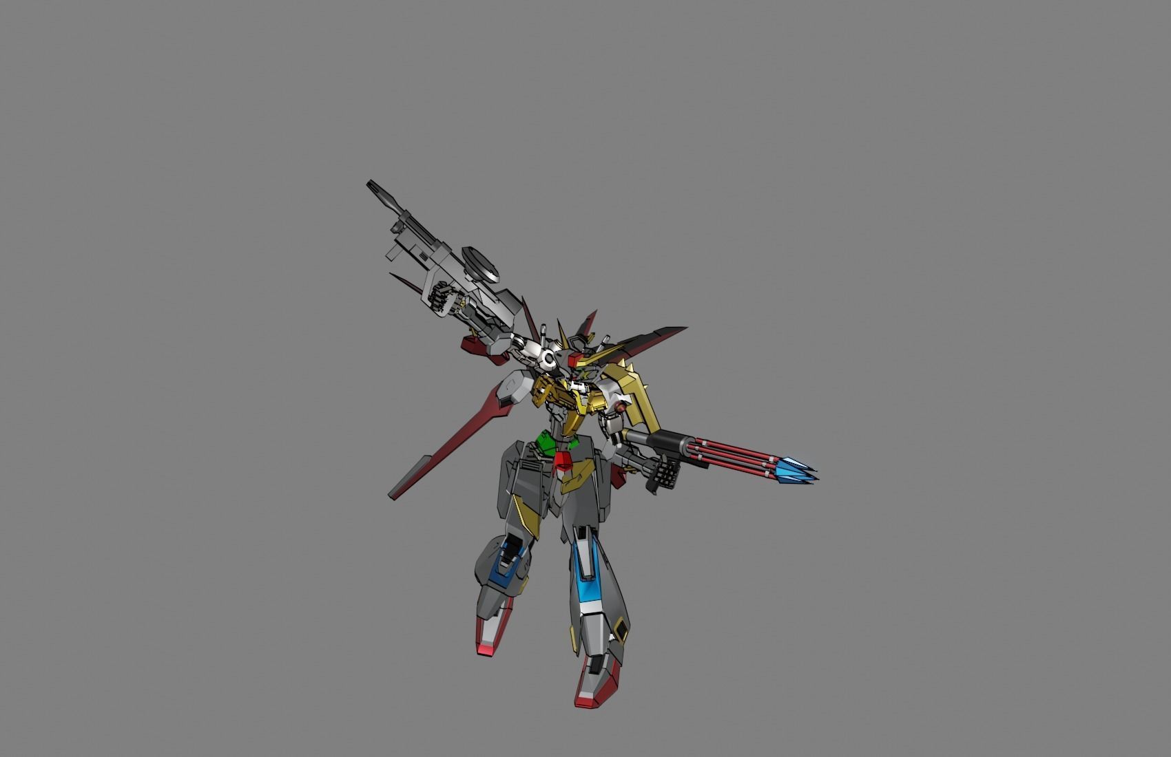 Attacker Gundam 5 3D model_22