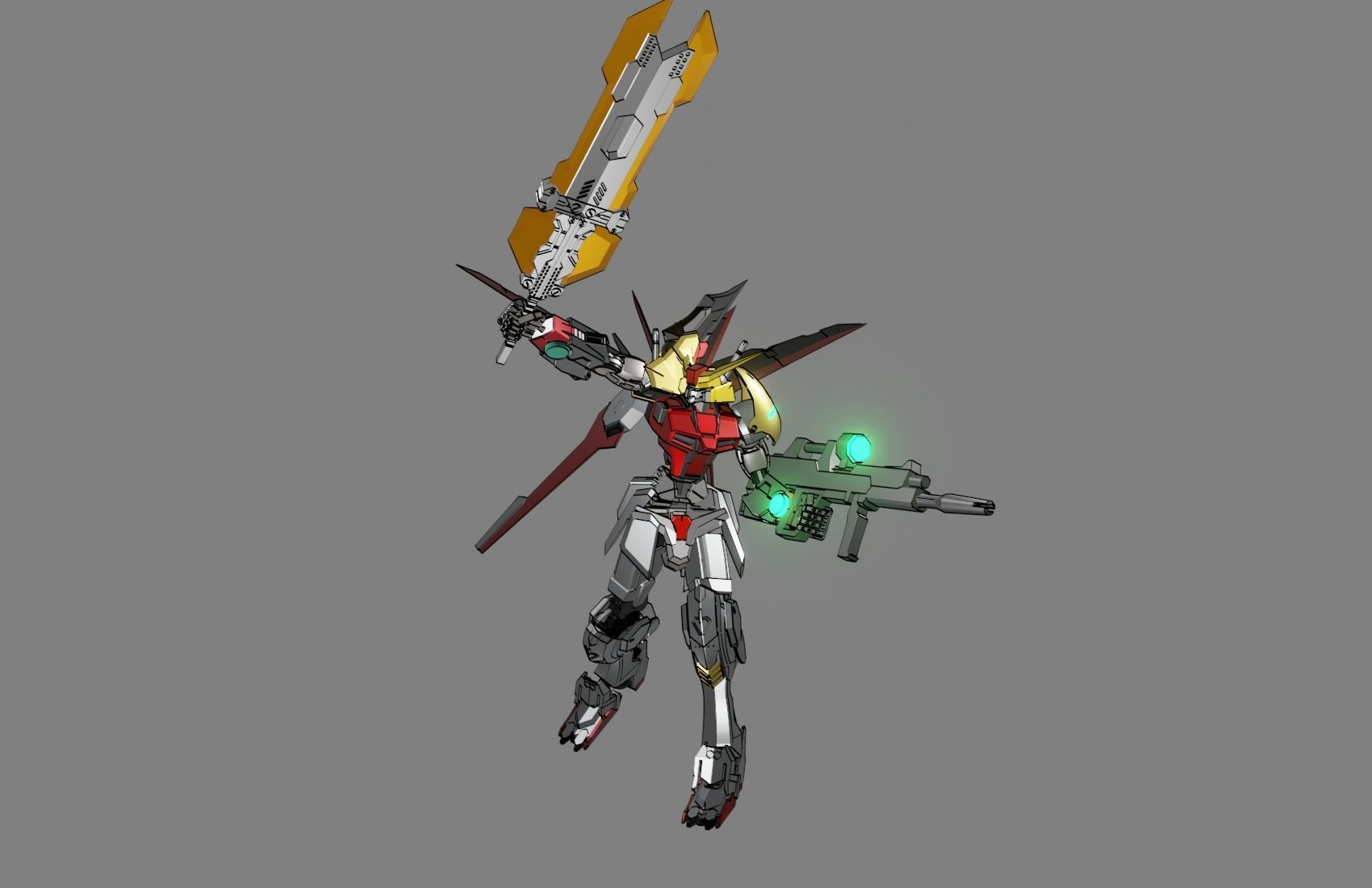 Attacker Gundam 24 3D model_11
