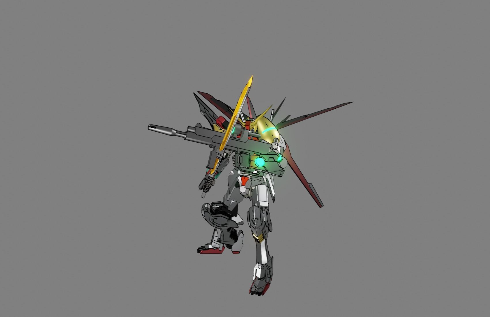 Attacker Gundam 24 3D model_5