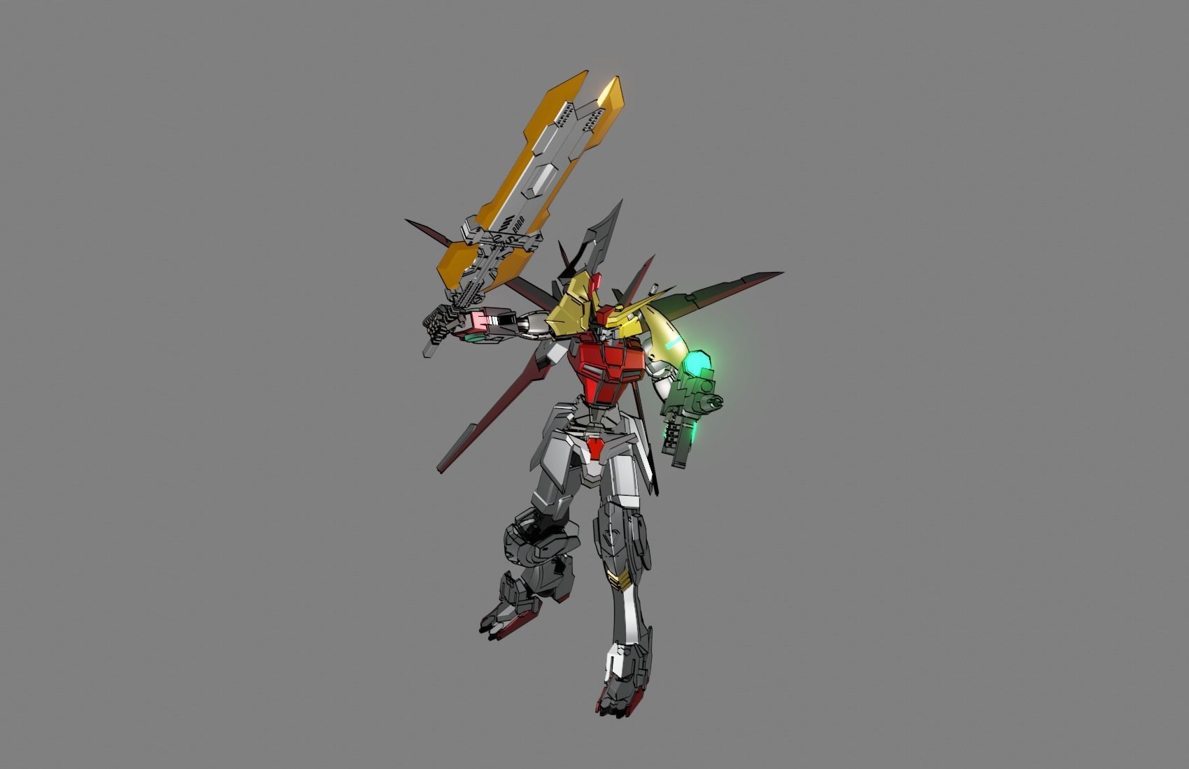 Attacker Gundam 24 3D model_9