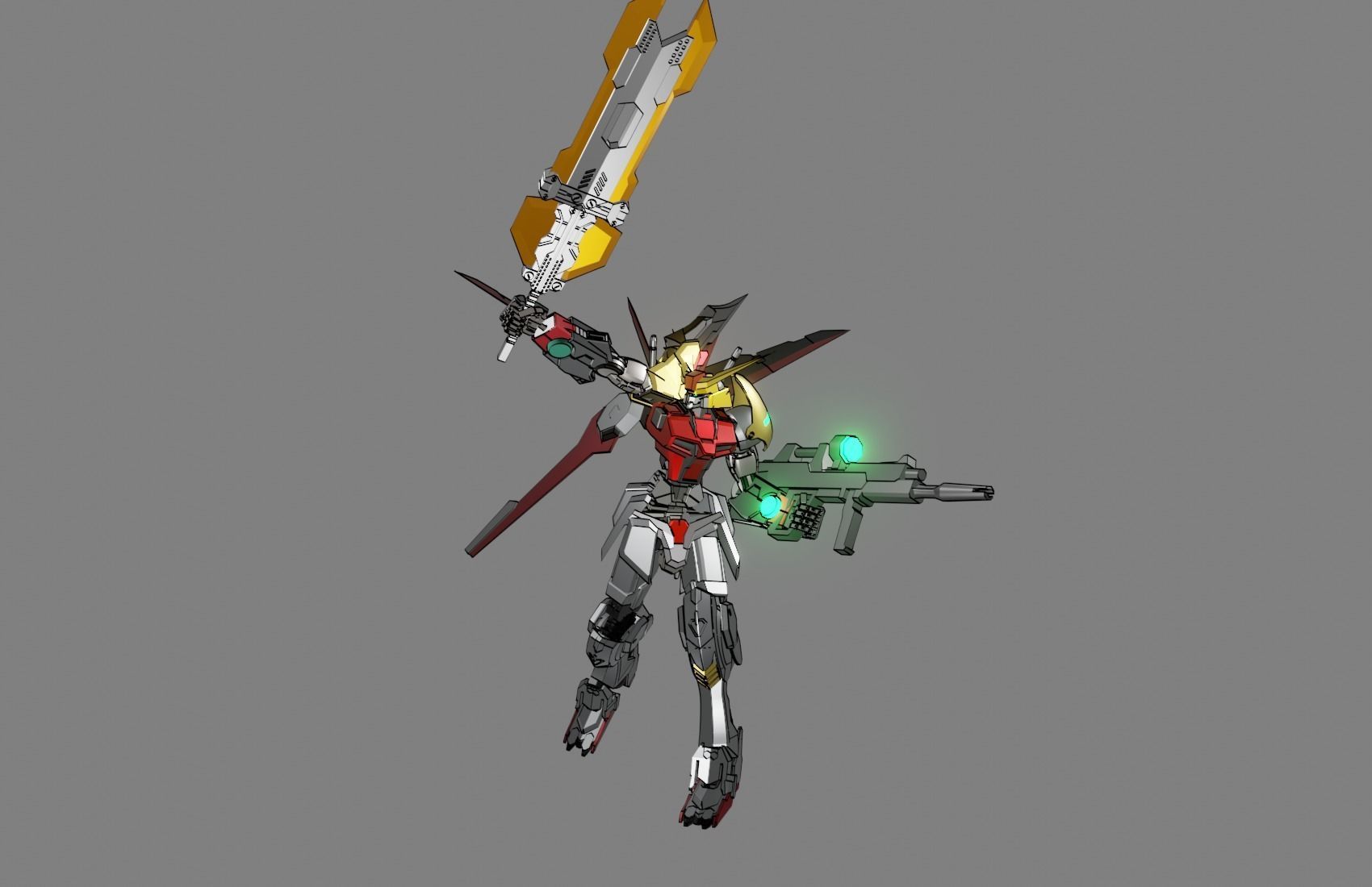 Attacker Gundam 24 3D model_12