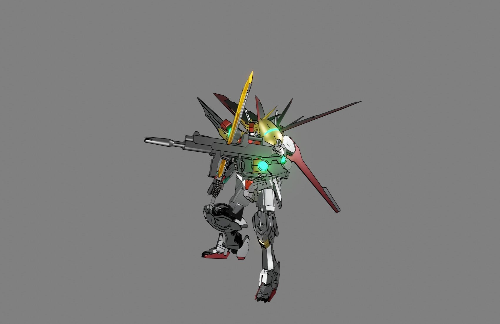 Attacker Gundam 24 3D model_4
