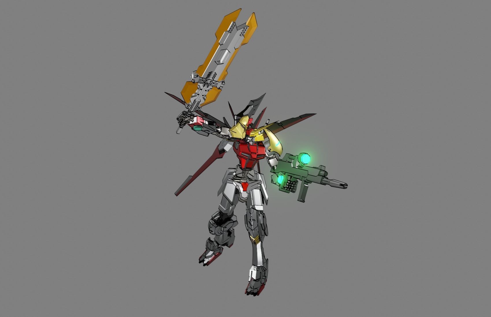 Attacker Gundam 24 3D model_10