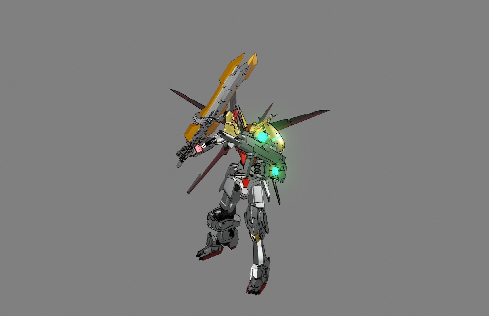 Attacker Gundam 24 3D model_8