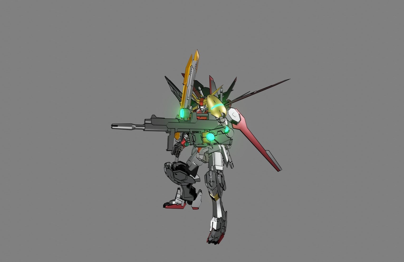 Attacker Gundam 24 3D model_2