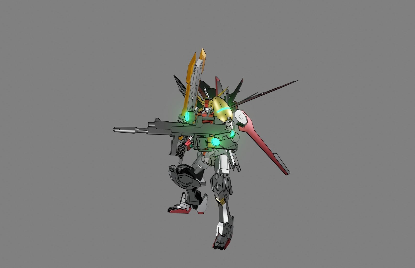 Attacker Gundam 24 3D model_1