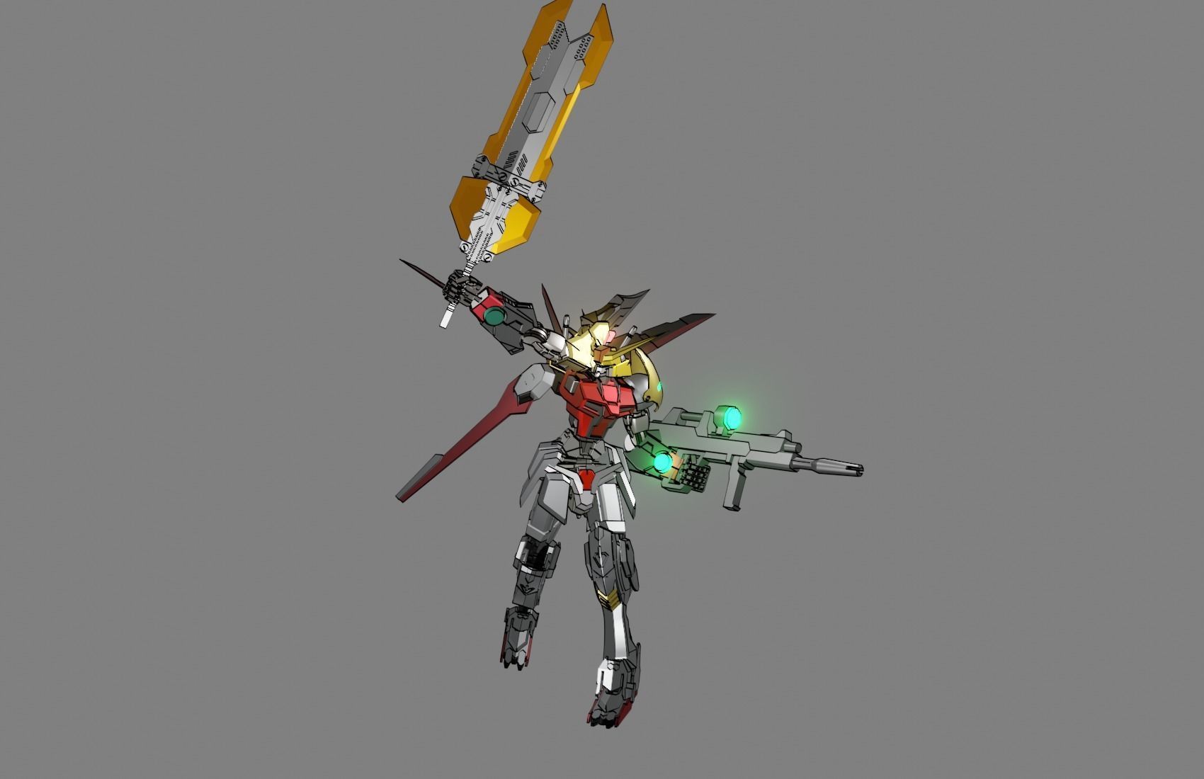 Attacker Gundam 24 3D model_16