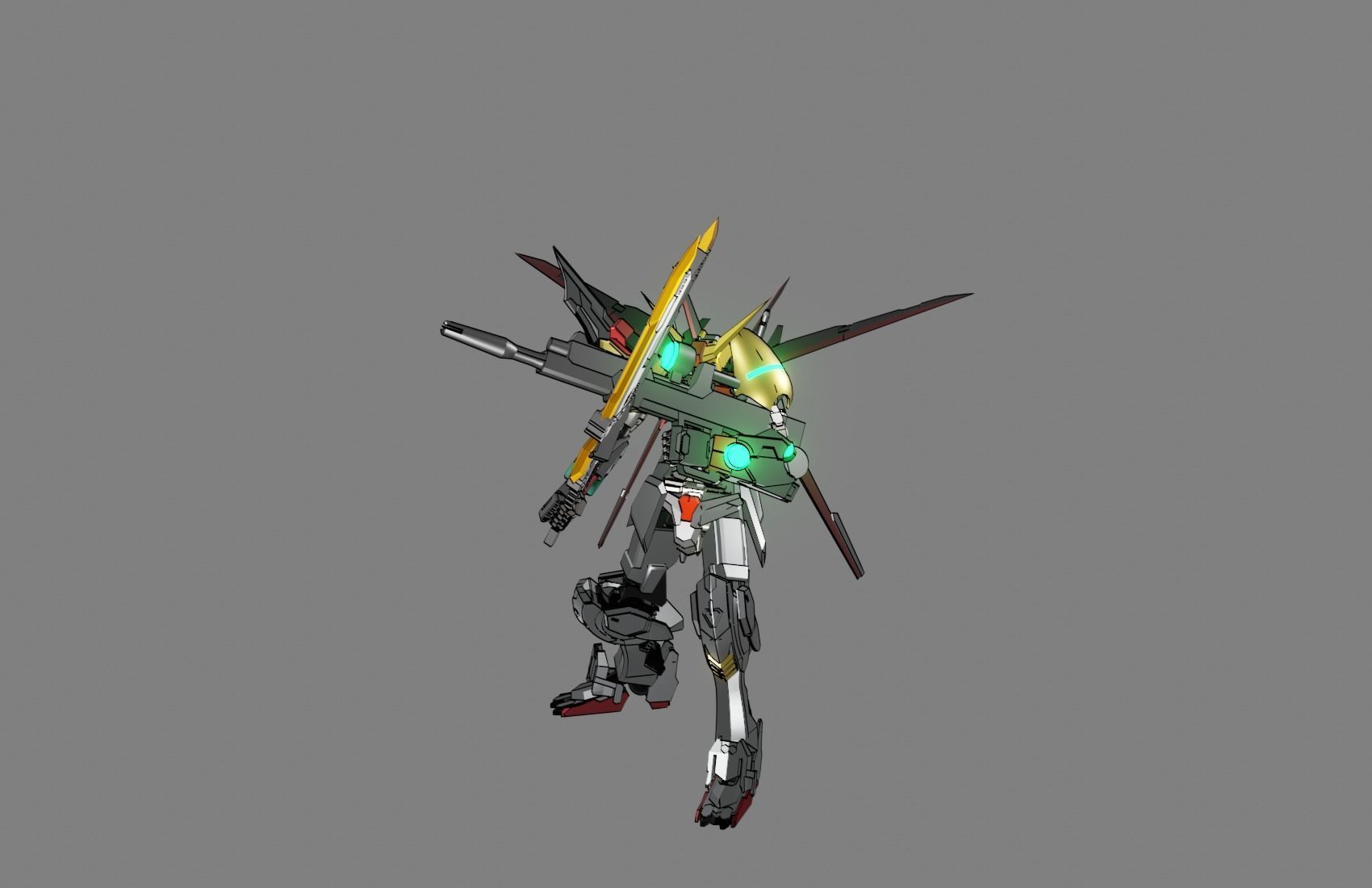 Attacker Gundam 24 3D model_6