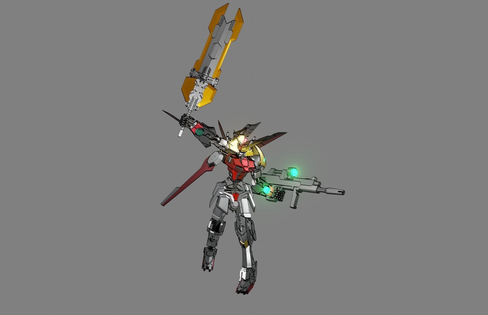 Attacker Gundam 24 3D model_19