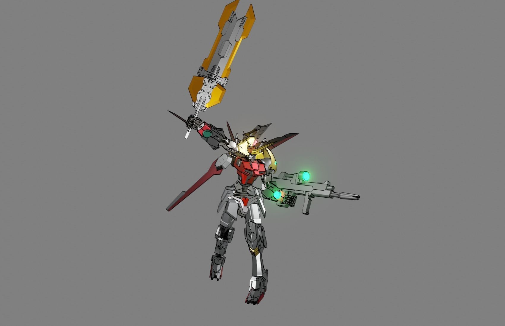 Attacker Gundam 24 3D model_17