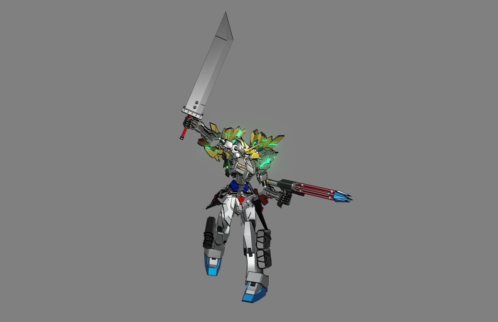 Attacker Gundam 23 3D model_18
