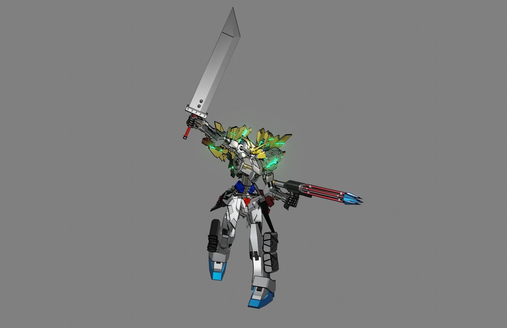 Attacker Gundam 23 3D model_16