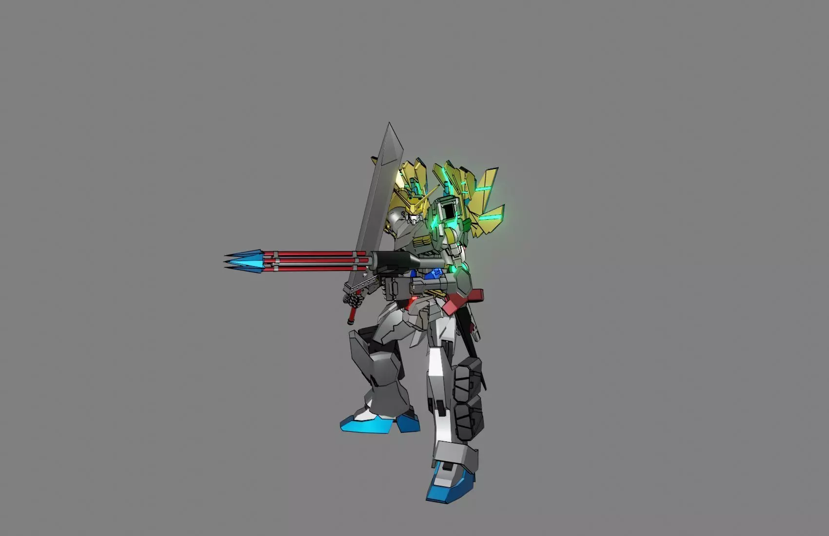 Attacker Gundam 23 3D model_0