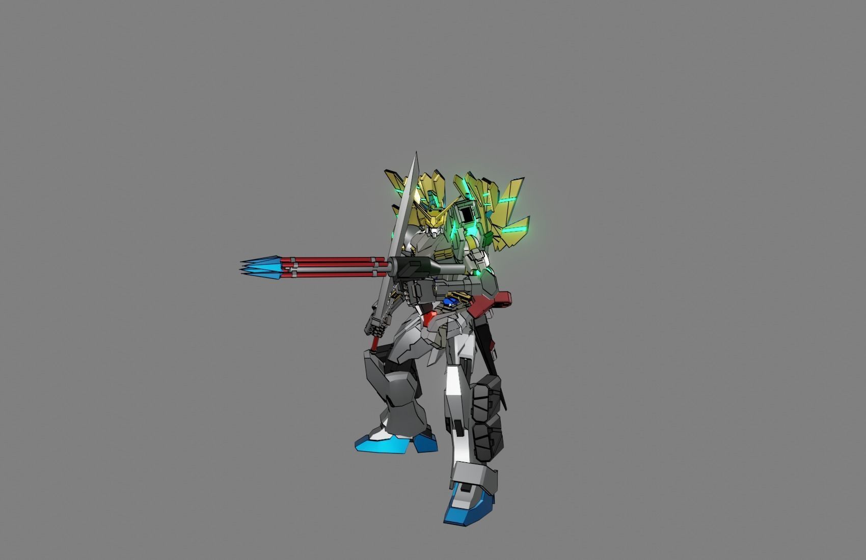 Attacker Gundam 23 3D model_3