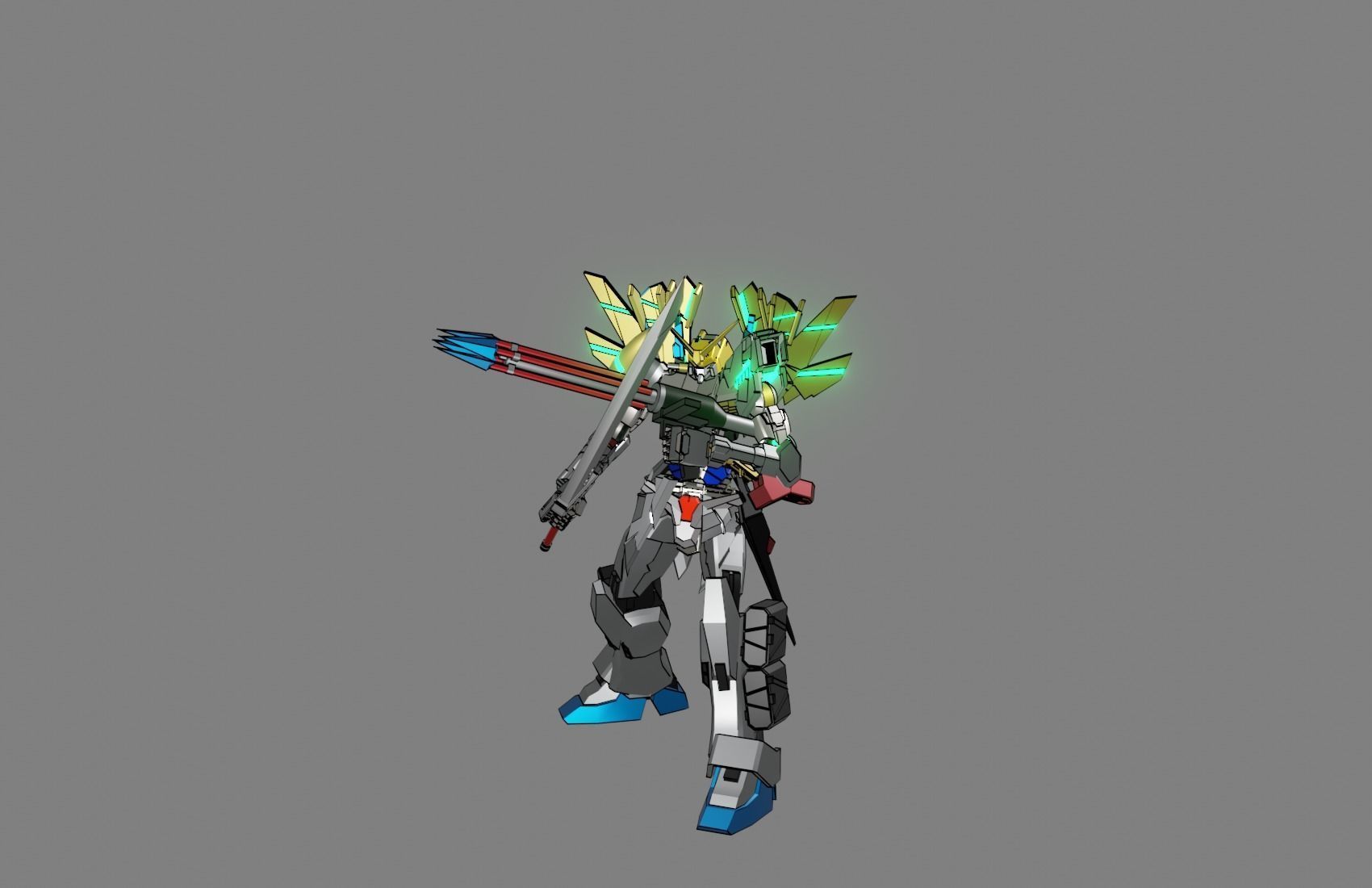 Attacker Gundam 23 3D model_6