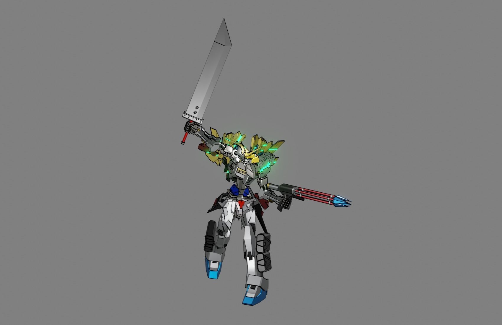 Attacker Gundam 23 3D model_21