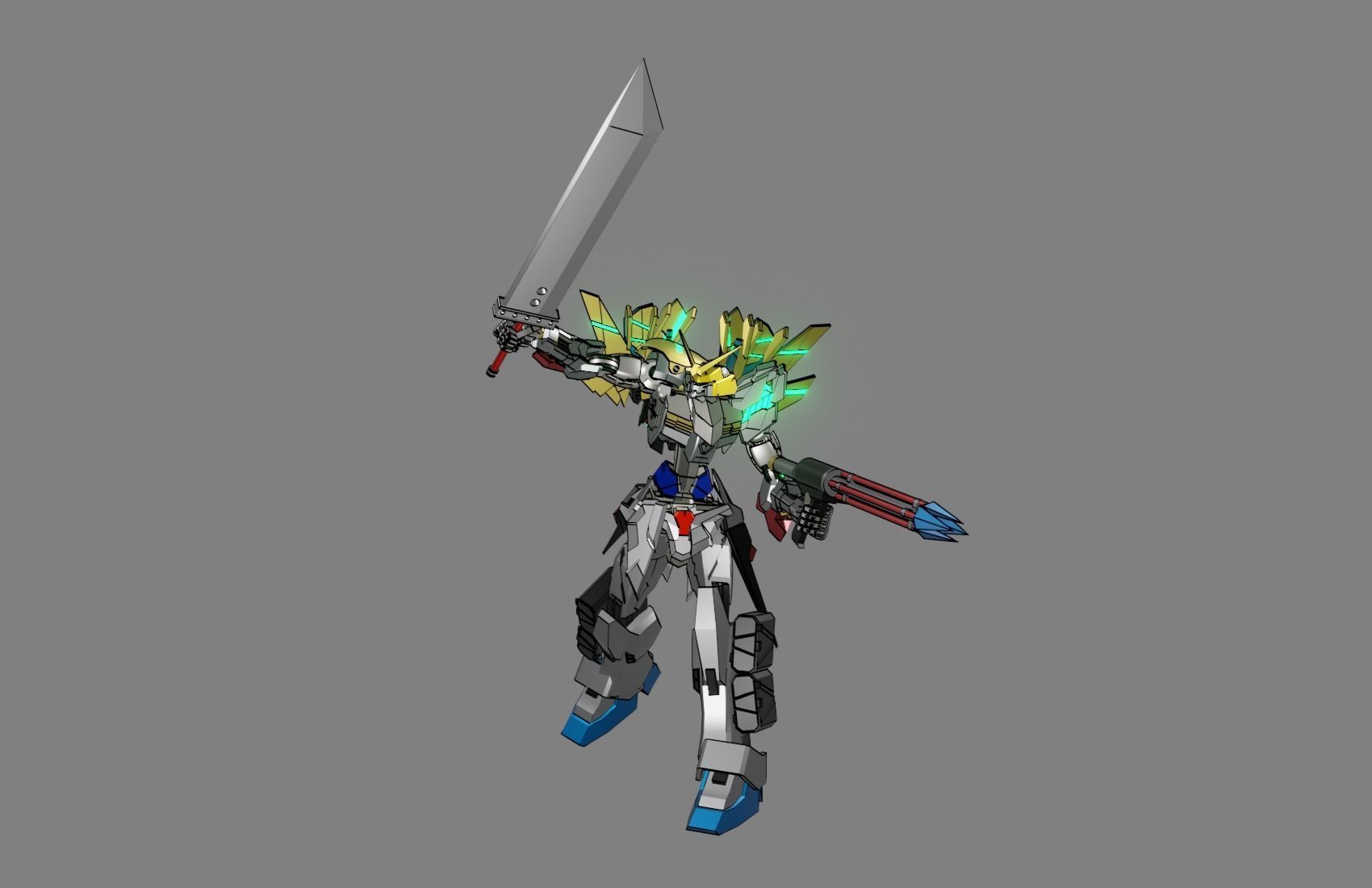 Attacker Gundam 23 3D model_10