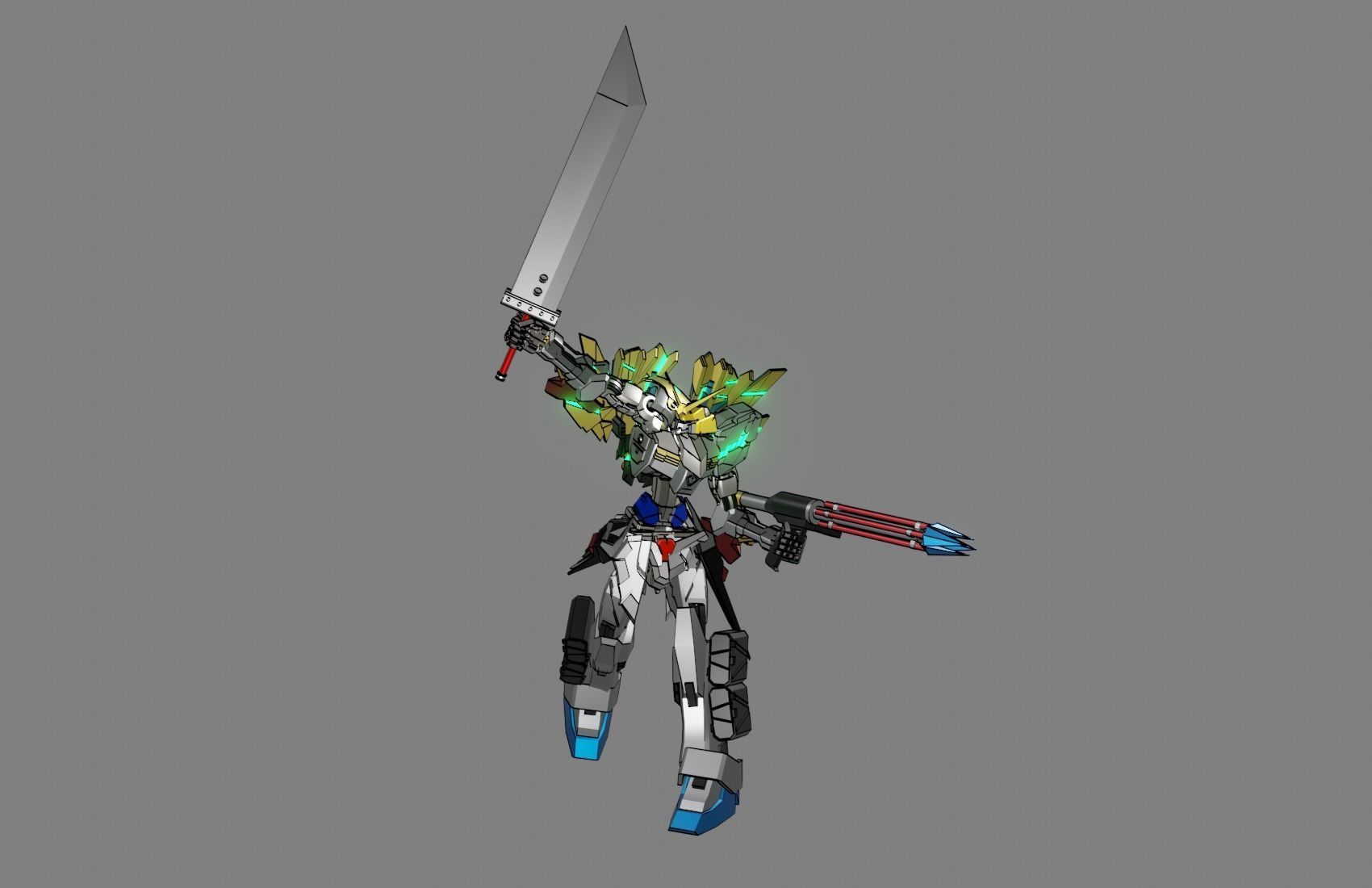 Attacker Gundam 23 3D model_17