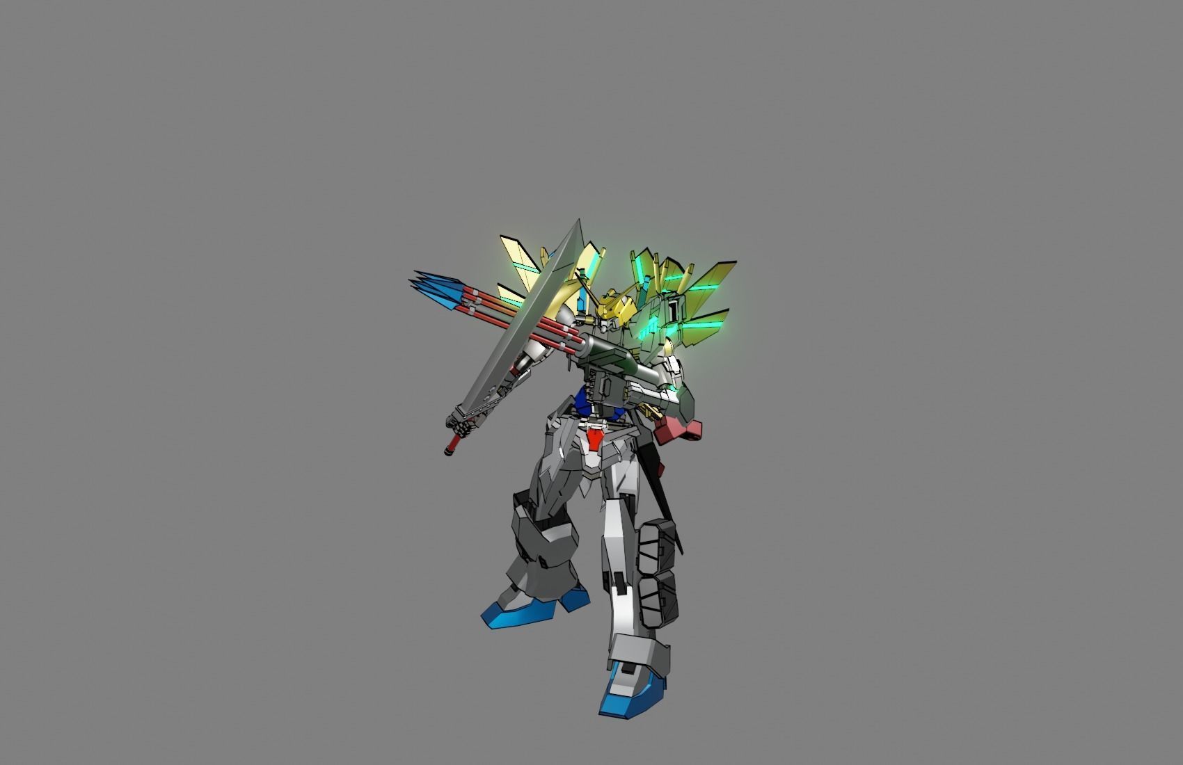 Attacker Gundam 23 3D model_7