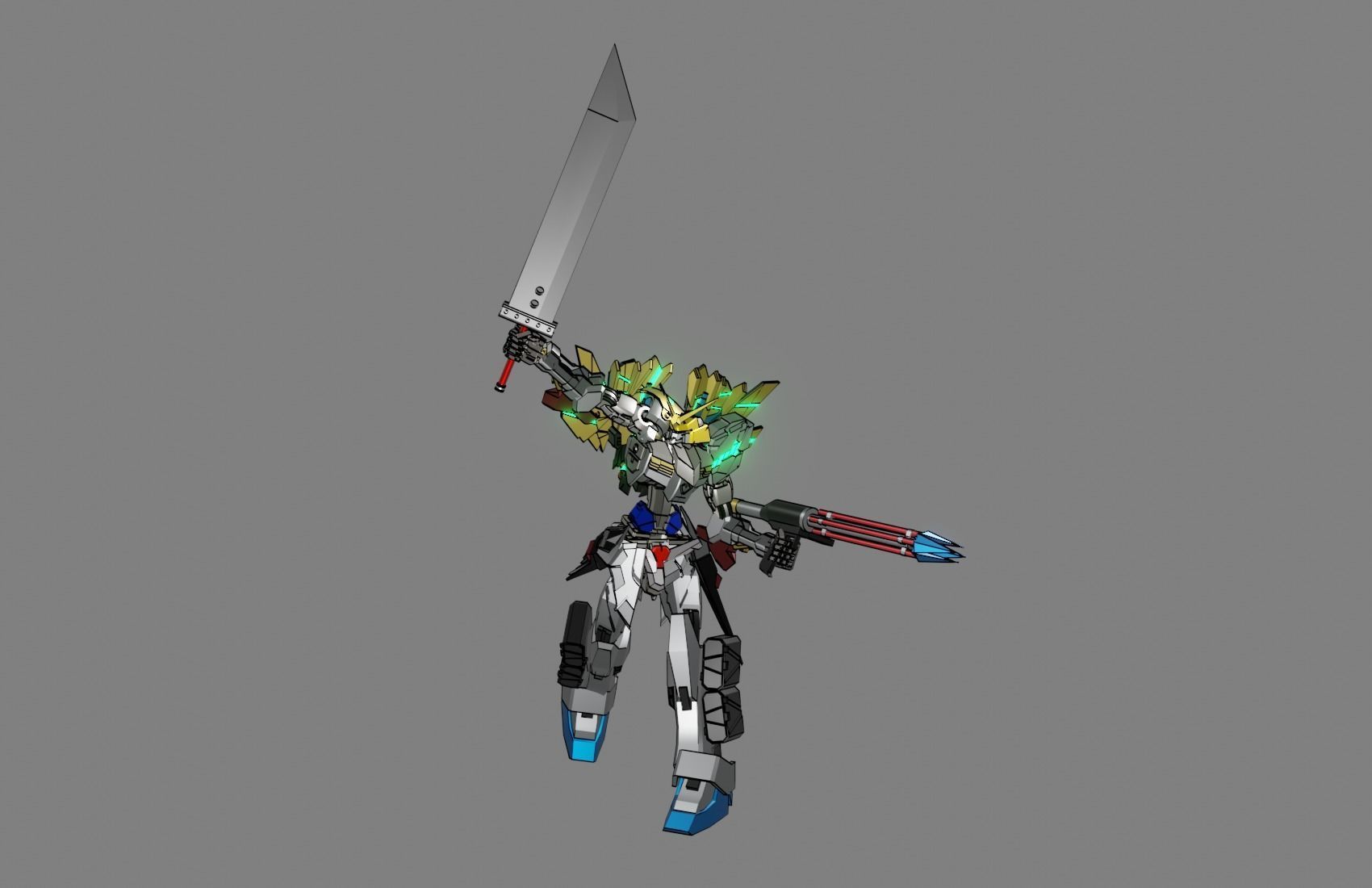 Attacker Gundam 23 3D model_20