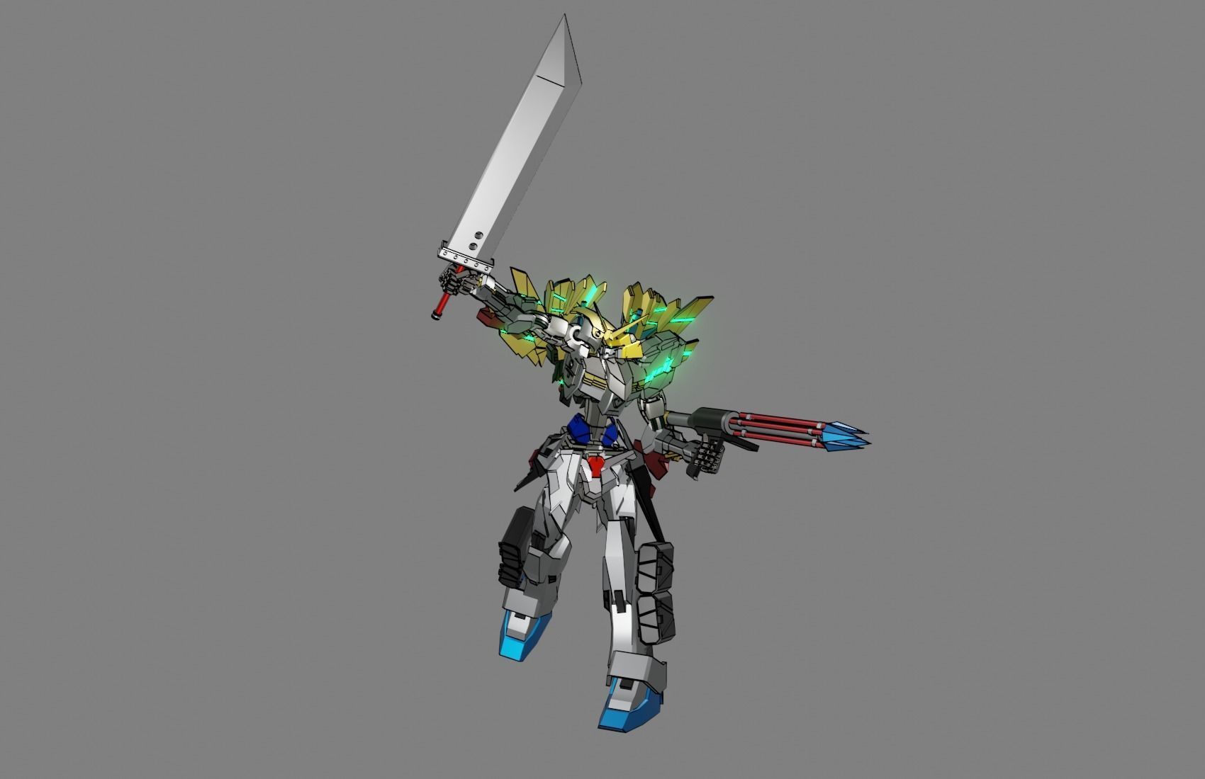 Attacker Gundam 23 3D model_12