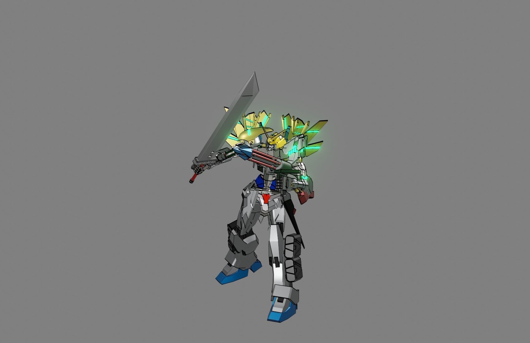 Attacker Gundam 23 3D model_8