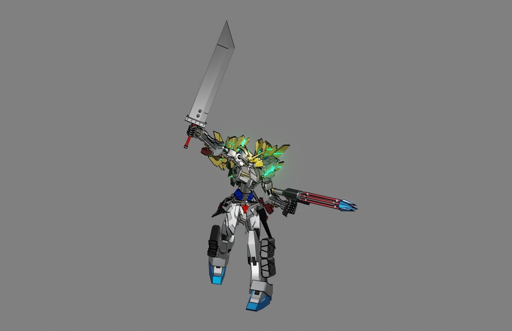 Attacker Gundam 23 3D model_24