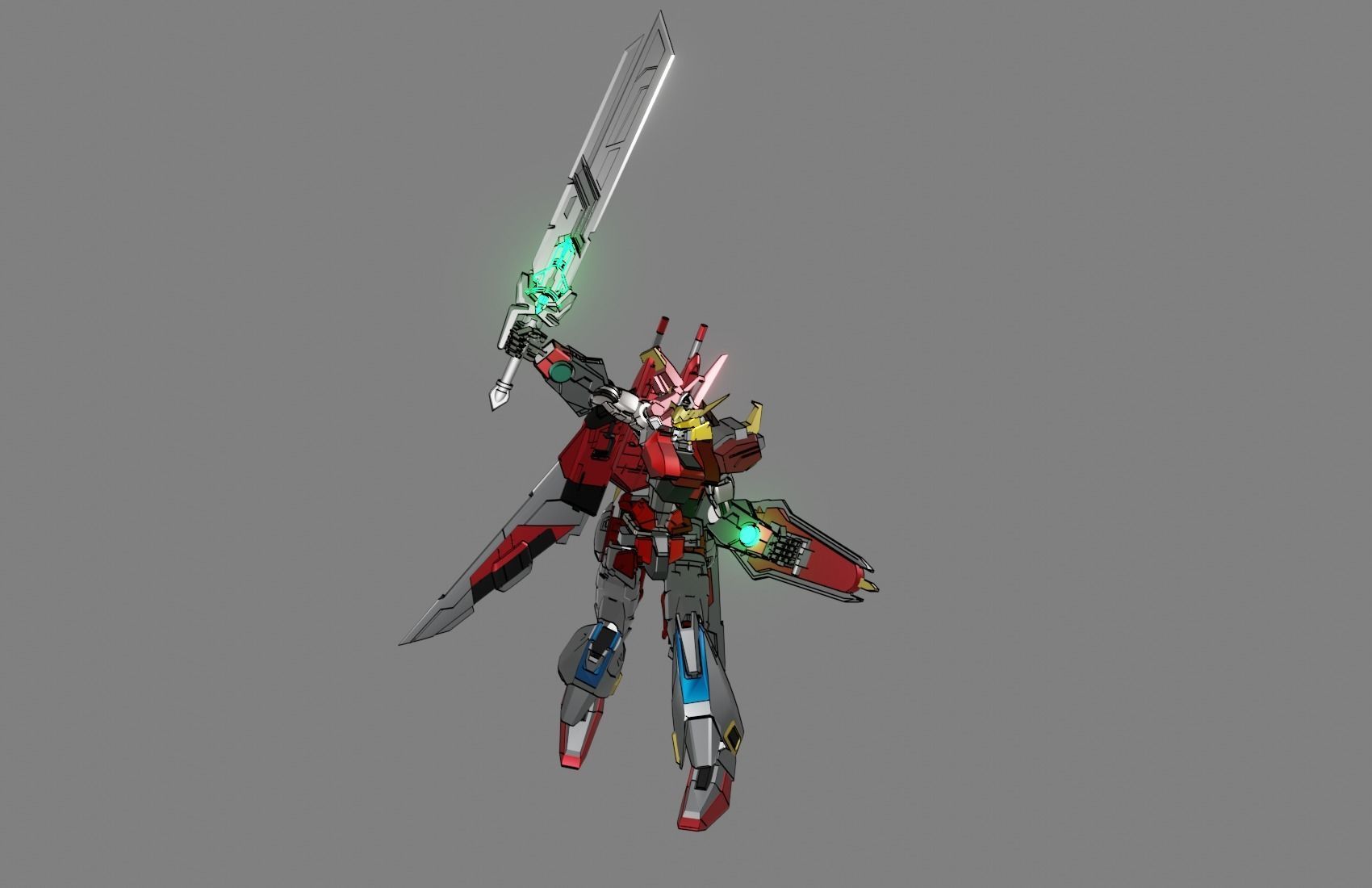 Attacker Gundam 22 3D model_19