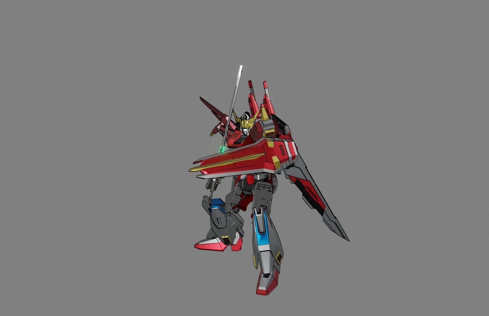 Attacker Gundam 22 3D model_3