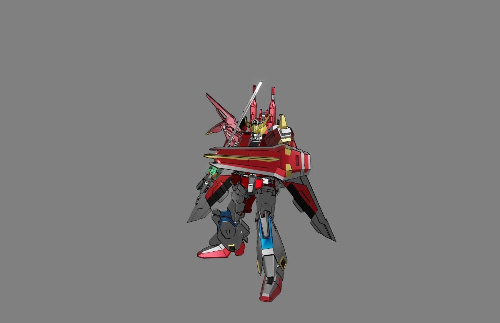 Attacker Gundam 22 3D model_6