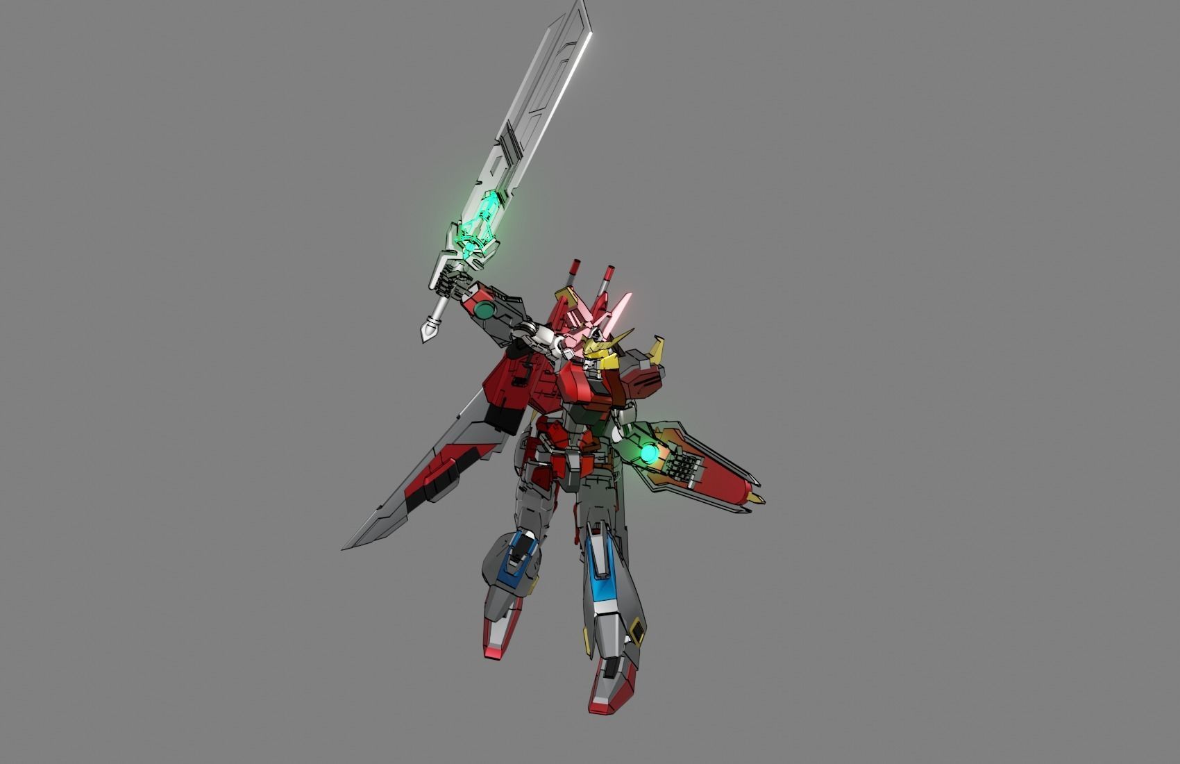 Attacker Gundam 22 3D model_16
