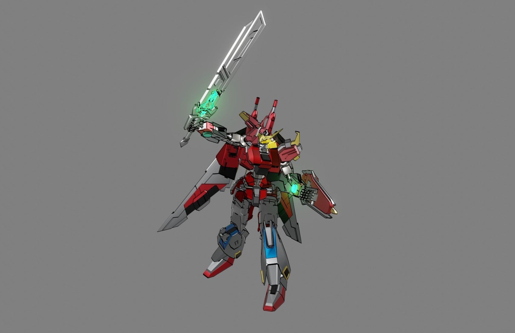 Attacker Gundam 22 3D model_10