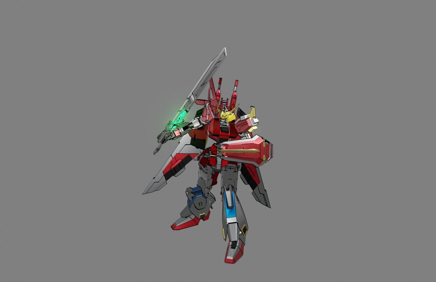 Attacker Gundam 22 3D model_8