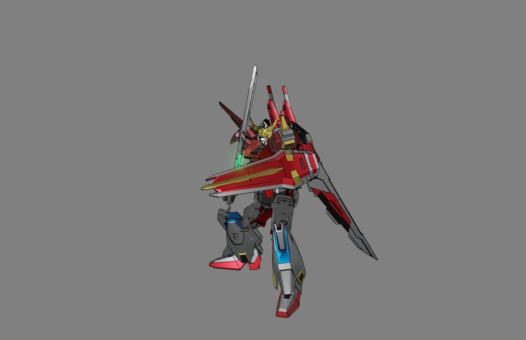 Attacker Gundam 22 3D model_2