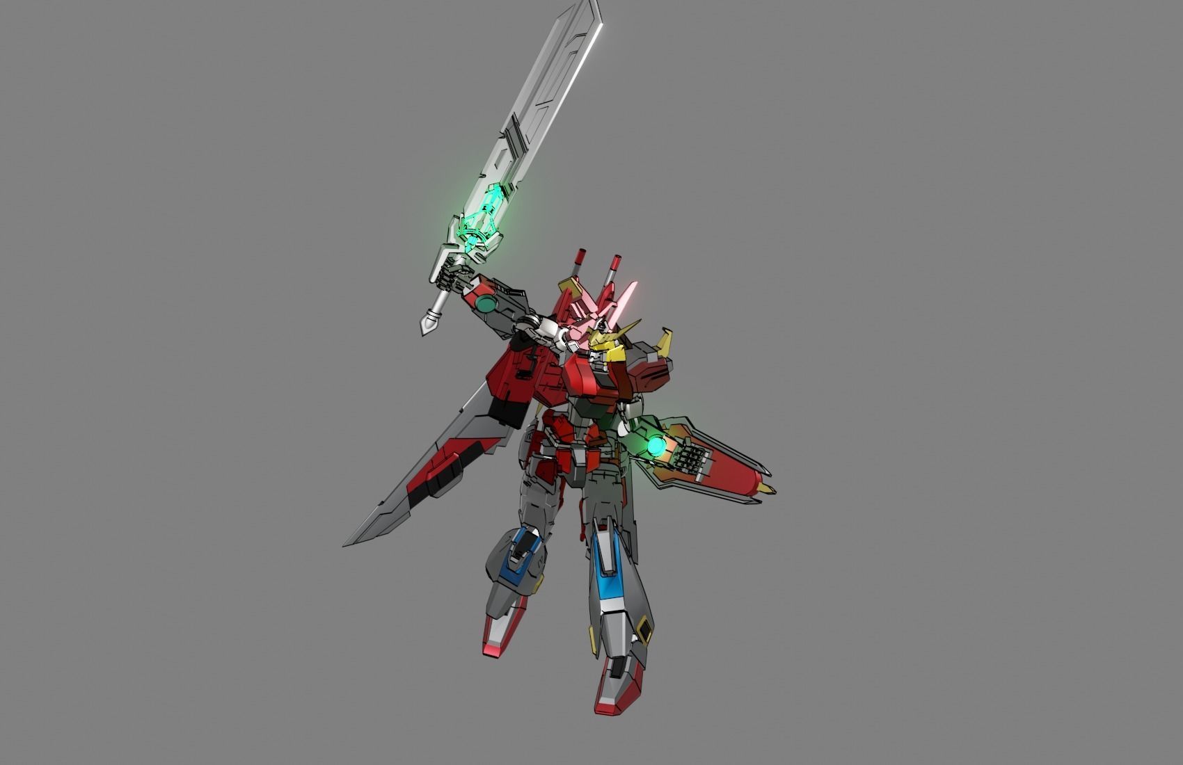 Attacker Gundam 22 3D model_14