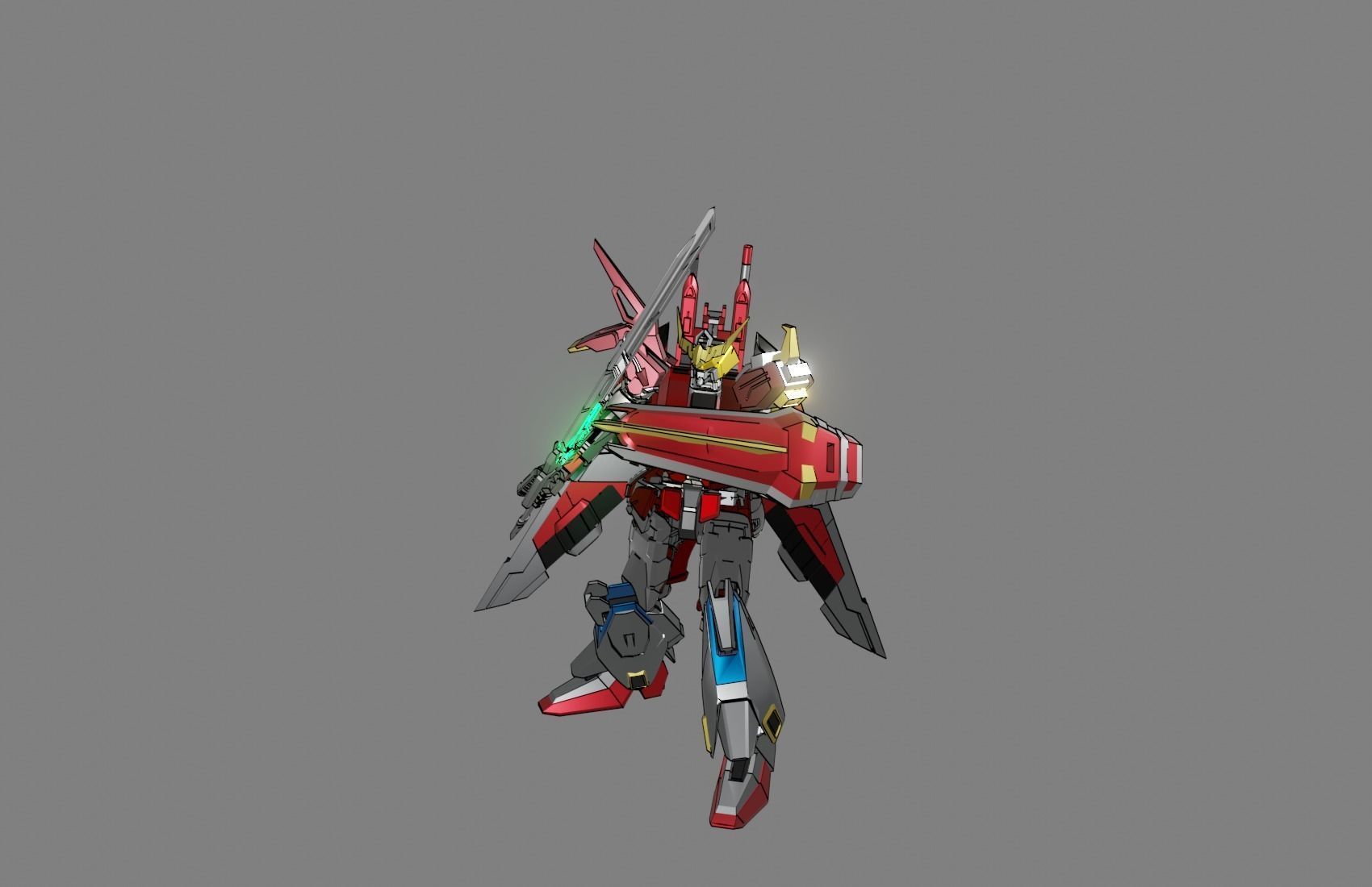 Attacker Gundam 22 3D model_7