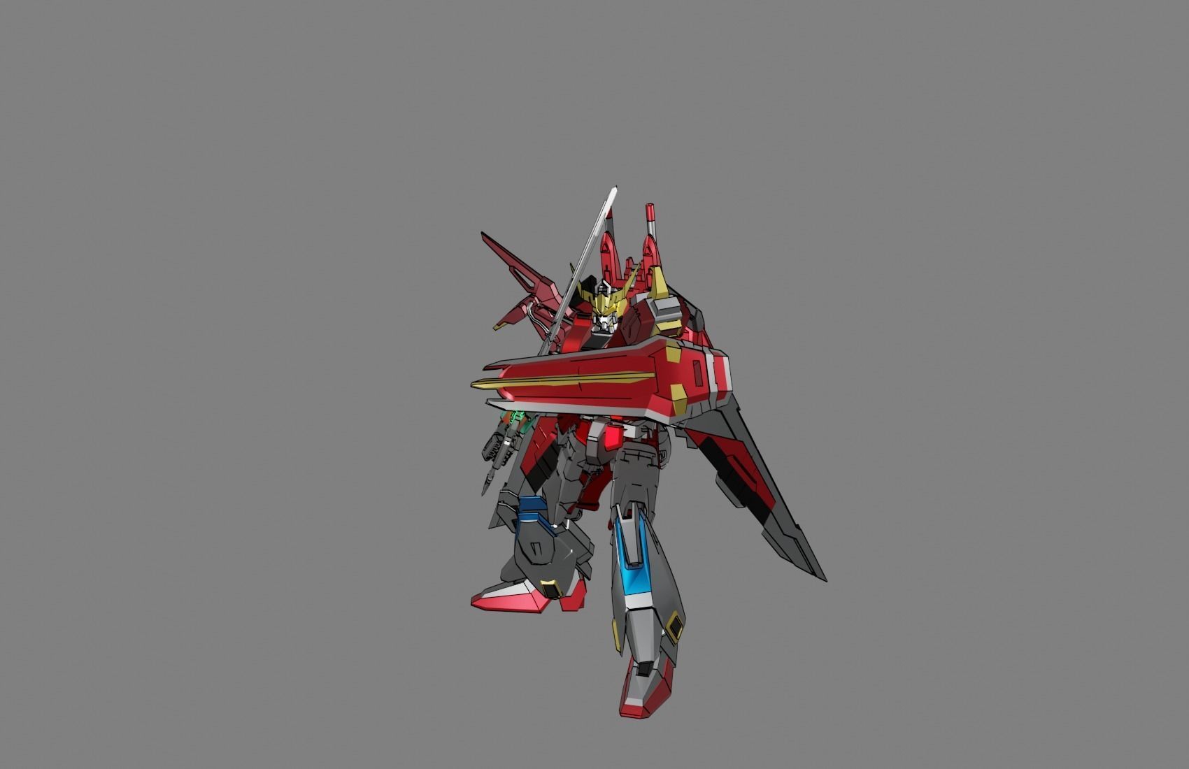 Attacker Gundam 22 3D model_5