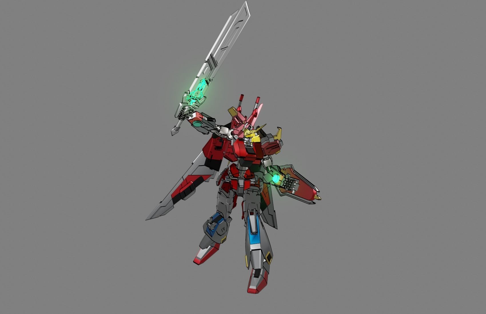 Attacker Gundam 22 3D model_11