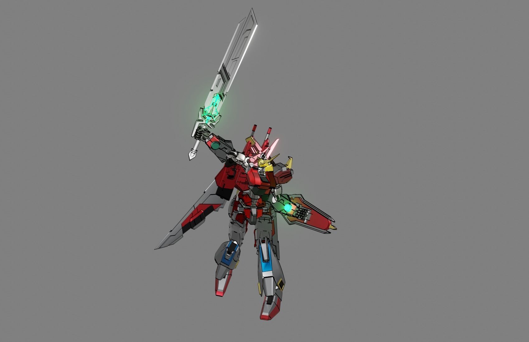 Attacker Gundam 22 3D model_21