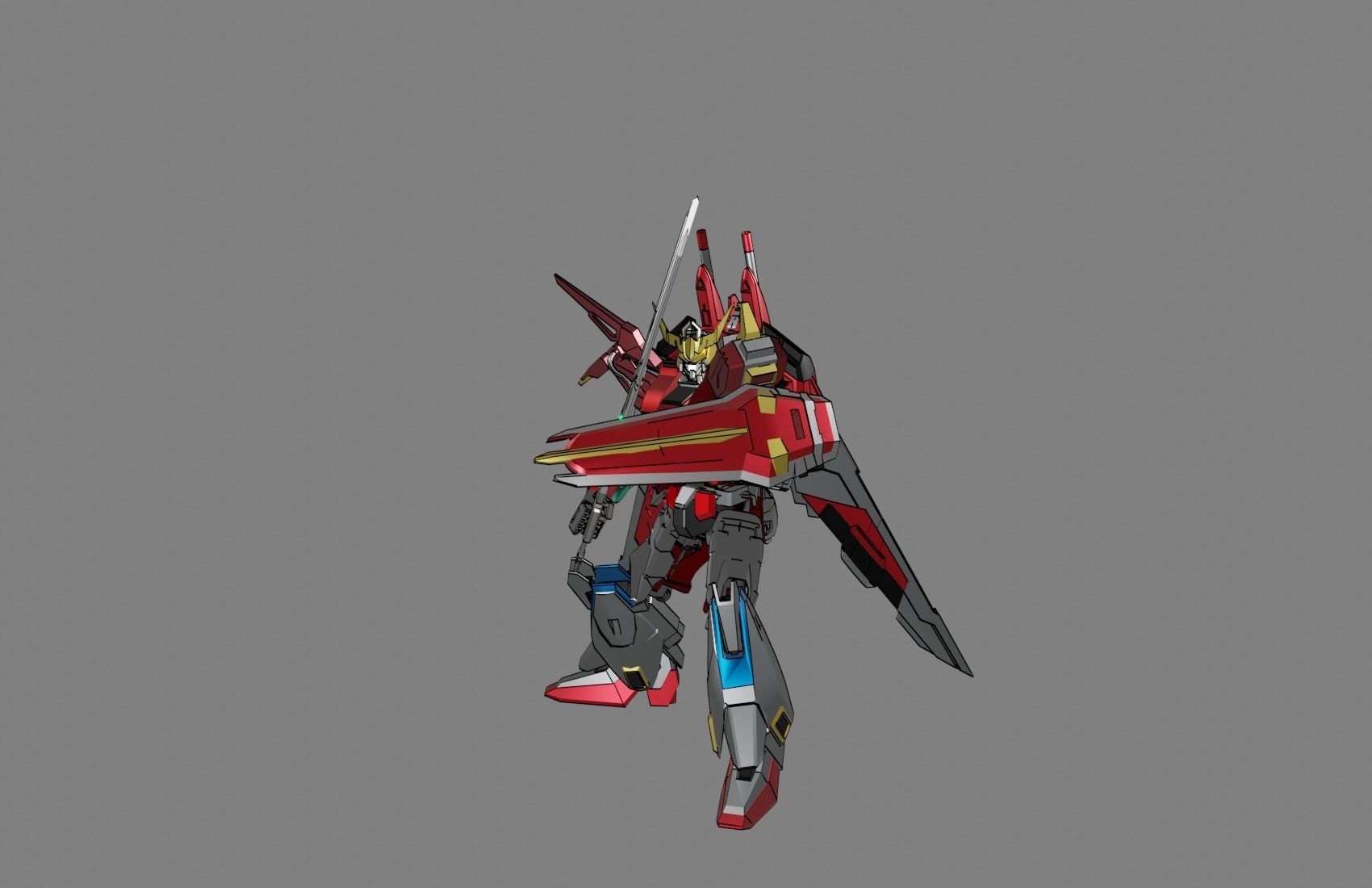 Attacker Gundam 22 3D model_4