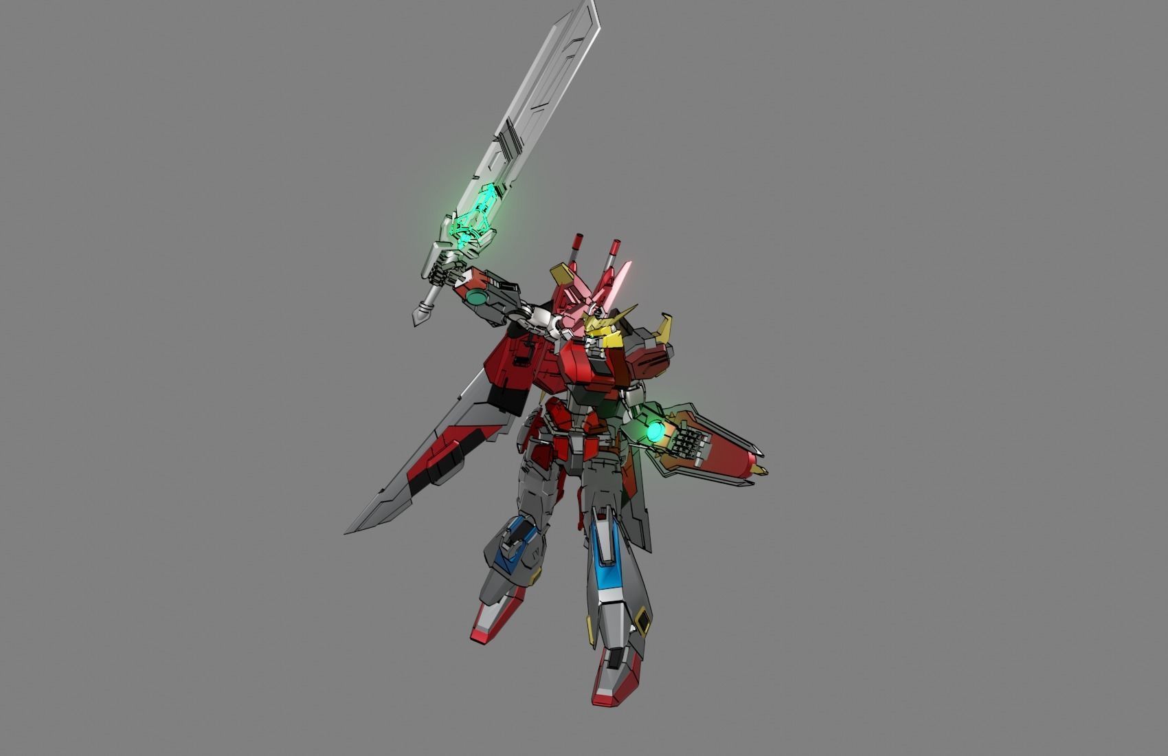 Attacker Gundam 22 3D model_12